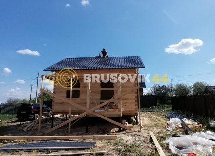 Дом 6х6м по индивидуальному проекту профилированного бруса 145х145мм в д. Яковлево, Тутаевский район, Ярославская область