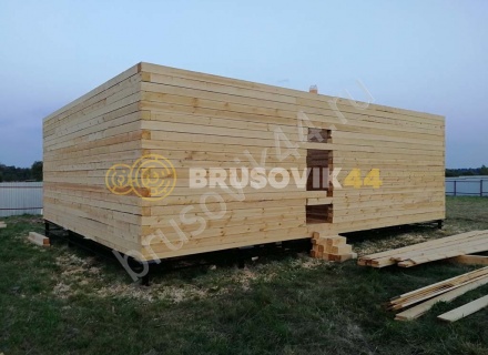 Дом из обрезного бруса 150х150 мм по индивидуальному проекту 
