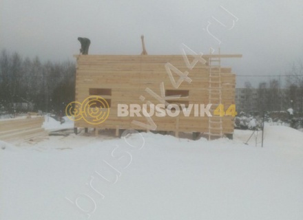 Дом 9,4х9,5 м по проекту № 1 из обрезного бруса 150х150 мм