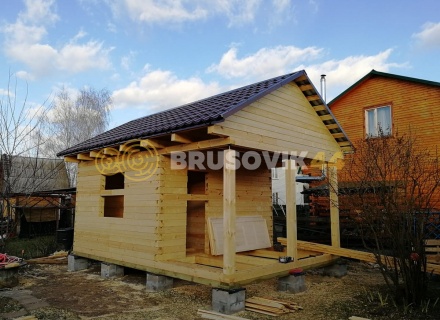Баня 6х4 м из профилированного бруса 145х145 мм в с. Кудиново, Богородский городской округ, Московская область