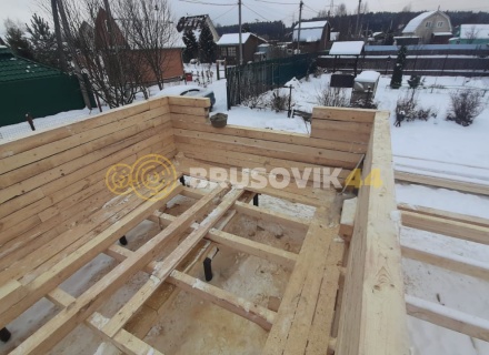 Баня 9х9м по проекту №7 из обрезного бруса 150х150 мм в СНТ Мошницы, г. Солнечногорск, Московская обл.