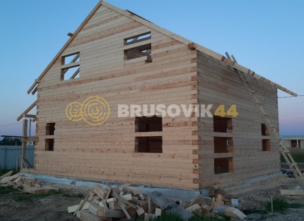 Дом 8,2х8,6 м из профилированного бруса 145х195 мм в д. Шебунино, Балахонковское сельское поселение, Ярославская область