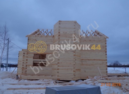 Дом из обрезного бруса 150х150 мм по проекту №67