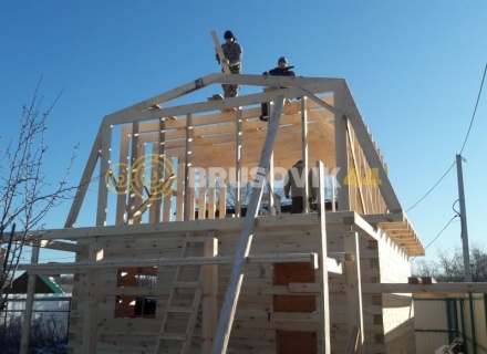 Дом 6х8 м из профилированного бруса 145х145 мм в Ивантеевке