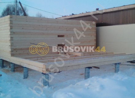 Дом по проекту заказчика из профилированного бруса 145х145 мм