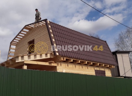 Дом 6х8 м из профилированного бруса 145х145 мм в Ивантеевке