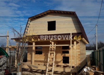 Дом 6х8 м из профилированного бруса 145х145 мм в Ивантеевке