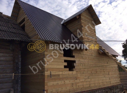 Дом из бруса по проекту заказчика