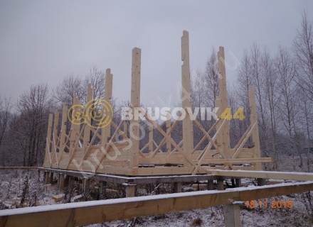  Дом 6,2х12,2 м из профилированного бруса 145х145 мм