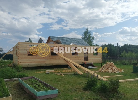 Пристройка к дому из профилированного бруса 145х145мм по индивидуальному проекту в д. Бакланово, Клинский р-н., Московская обл