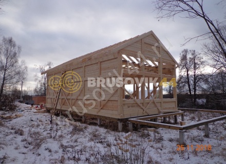  Дом 6,2х12,2 м из профилированного бруса 145х145 мм