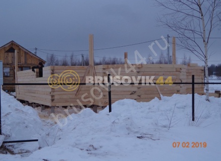Дом из обрезного бруса 150х150 мм по проекту №67