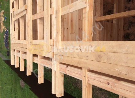 Деревянный дом из бруса с мансардой