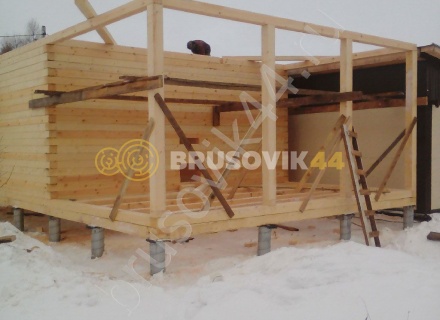 Дом по проекту заказчика из профилированного бруса 145х145 мм