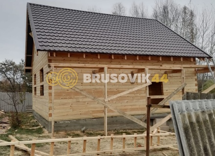 Дом 8х8м из профилированного бруса 145х145мм по индивидуальному проекту в д. Марьинка, Воскресенский р-н., Московская область