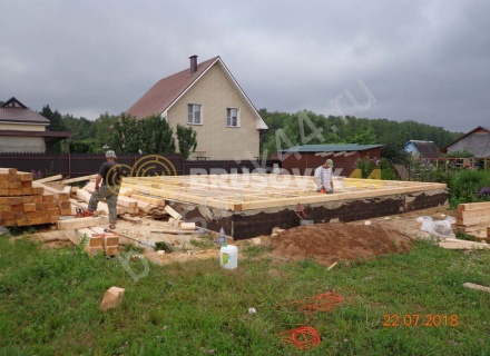 Дом из проф. бруса 145х145 мм по индивидуальному проекту