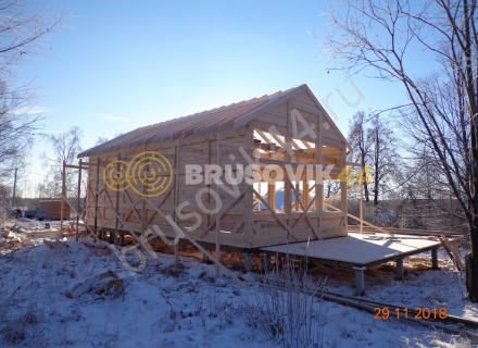 Дом 6,2х12,2 м из профилированного бруса 145х145 мм