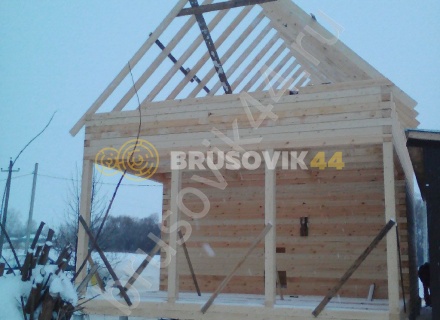 Дом по проекту заказчика из профилированного бруса 145х145 мм