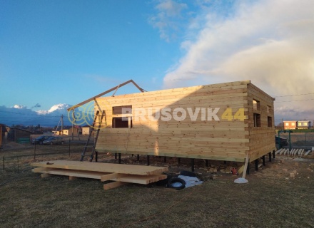 Дом 7х9 м из обрезного бруса 150х150 мм по индивидуальному проекту в коттеджном посёлке Рыбицы-1, Гатчинский район, Ленинградская область