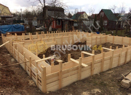 Возведение ленточного фундамента