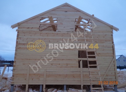Дом из обрезного бруса 150х150 мм по проекту №67