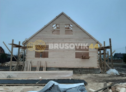 Дом 8х9 м из профилированного бруса по проекту № 21 в д. Соболево, городской округ Ликино-Дулёво, МО